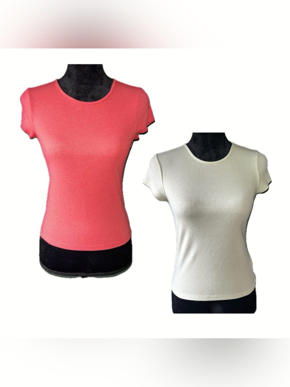 AMERICAN EAGLE Set Of 2 Short Sleeve Ribbed Scoop-neck T-shirts Size Medium